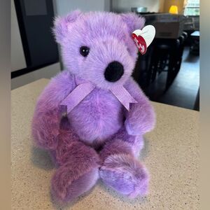 Plush Teddy Bear by Ty, 1999 vintage and great for any gf who loves purple 💜